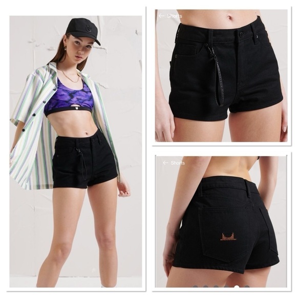 SuperDry Energy Paradise Denim Shorts - Picture 1 of 10
